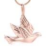 SHEIL Pet Ashes Urn Pendant - Peave Dove Stainless Steel Crematon Jewelry Keepsake Funeral Memorial Necklace for Women Men,3 view 1