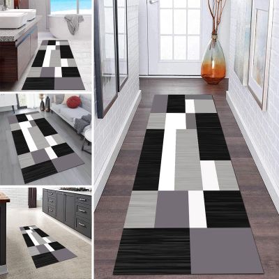 Contemporary Hallway Runner Rug, Modern Washable Area Rug Corridor/Kitchen/Bedroom/Living Room/Entryway/Stair Carpet Runner Mat 60x350cm/80x450cm (Size : 2 ft x 13.1 ft)