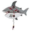 Allen Designs Enesco Surf at Your Own Risk Shark Sculpted Pendulum Wall Clock, 13.25 Inch, Multicolor view 1