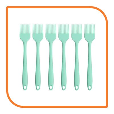 8" Pastel Green Silicone Basting Brush (6 Basting Brushes) by MyXOHome