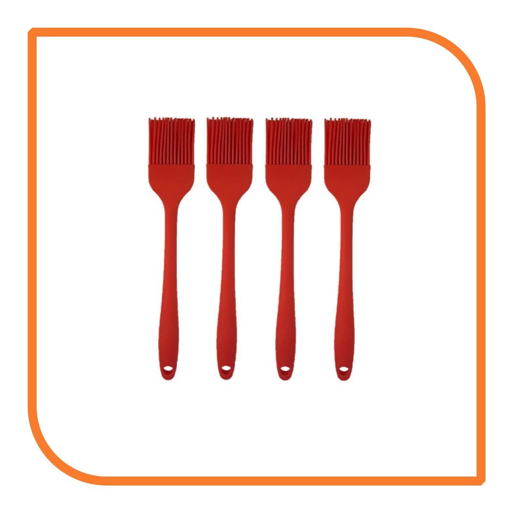 8" Red Silicone Basting Brush (4 Basting Brushes) by MyXOHome
