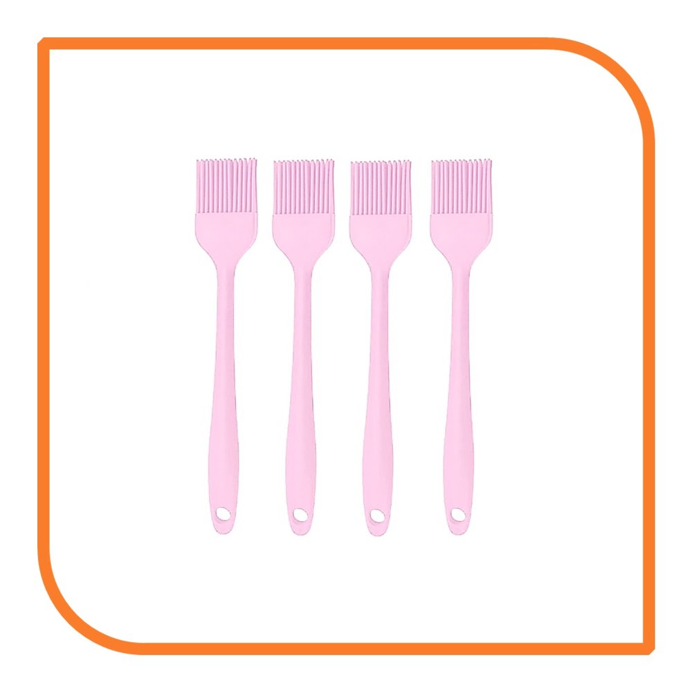8" Pink Silicone Basting Brush (4 Basting Brushes) by MyXOHome