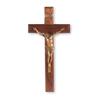 12" Walnut Crucifix with Museum Gold Corpus view 1