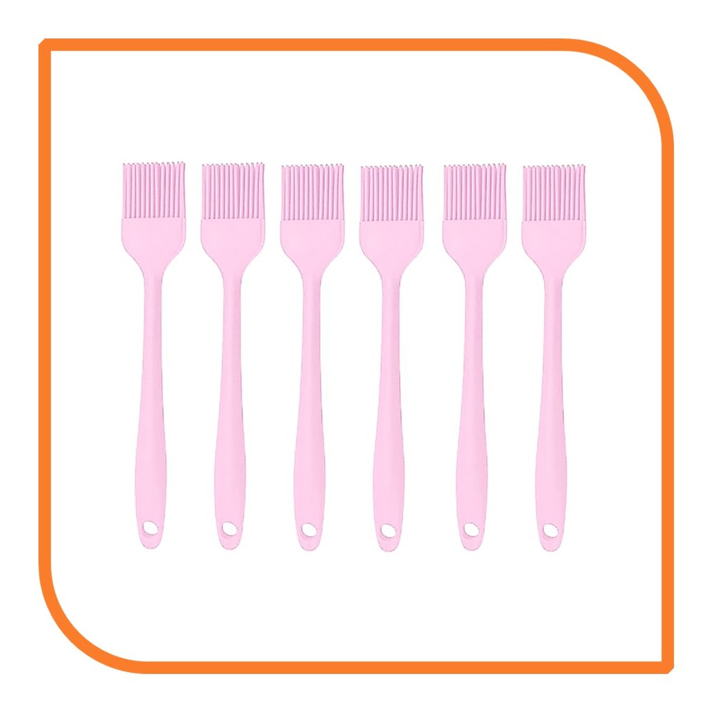 8" Pink Silicone Basting Brush (6 Basting Brushes) by MyXOHome