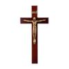 12" Dark Cherry Finished Cross with Museum Gold view 1