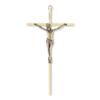 10" Brass Crucifix with Antique Brass Corpus view 1