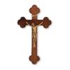 10" Walnut Cross with a Museum Gold Plated Corpus view 1