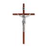 10" Wood Crucifix with Silver Corpus Gift Boxed view 1