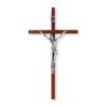 10" Wood Crucifix with Silver Plated Corpus view 1