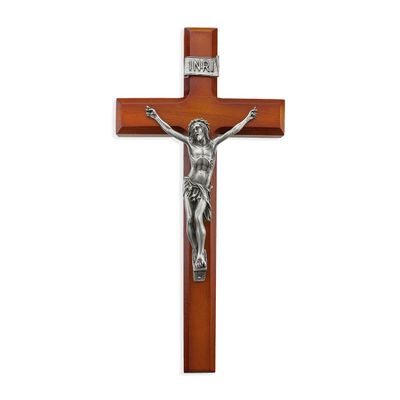 12" Two Tone Cross with Pewter