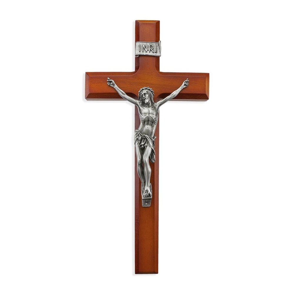 12" Two Tone Cross with Pewter