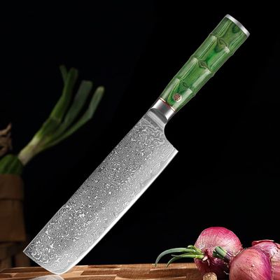 Chef Knife,Kitchen Knife, 7inch Damascus Cleaver Knife Damascus Steel High Hardness Sharp Chinese Kitchen Kniver Sharp Meat Sliced Santoku Fruit Chef Knife