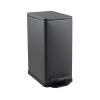 TOMYEUS Trash Cans 10L Narrow Trash Can with Lid Stainless Steel Home Bathroom Living Room Kitchen Trash Can Simple Design, White/Black Kitchen Bathroom Trash Cans (Color : Black) view 1