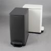 TOMYEUS Trash Cans 10L Narrow Trash Can with Lid Stainless Steel Home Bathroom Living Room Kitchen Trash Can Simple Design, White/Black Kitchen Bathroom Trash Cans (Color : Black) view 4
