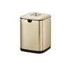 TOMYEUS Trash Cans Creative Stainless Steel Trash Can with Lid for Home Living Room Kitchen Office High-Grade Filter Tea Residue Tea Trash Can, 6L/9L Kitchen Bathroom Trash Cans view 1