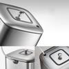 TOMYEUS Trash Cans Creative Stainless Steel Trash Can with Lid for Home Living Room Kitchen Office High-Grade Filter Tea Residue Tea Trash Can, 6L/9L Kitchen Bathroom Trash Cans view 3