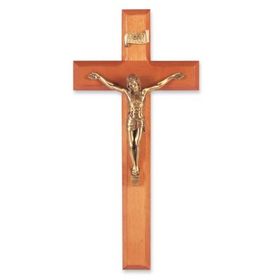 11" Natural Cherry Cross w/Museum Gold Corpus