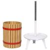 Veemuaro 4.8 Gallon Fruit Wine Press, 18 Liter Manual Juice Maker, Solid Wood Basket with 6 Blocks Cider Heavy Duty Wine Making Press, Juice Cider Wine Press for Outdoor, Kitchen and Home view 2