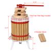 Veemuaro 4.8 Gallon Fruit Wine Press, 18 Liter Manual Juice Maker, Solid Wood Basket with 6 Blocks Cider Heavy Duty Wine Making Press, Juice Cider Wine Press for Outdoor, Kitchen and Home view 4