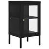 ZQQLVOO Storage Cabinet, Freestanding Floor Cabinet, Display Cabinet with Doors, for Living Room, Office, Garage, Home, Sideboard Black 15"x13.8"x27.6" Steel and Glass view 2