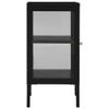 ZQQLVOO Storage Cabinet, Freestanding Floor Cabinet, Display Cabinet with Doors, for Living Room, Office, Garage, Home, Sideboard Black 15"x13.8"x27.6" Steel and Glass view 4