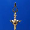 Exotic India 11" Brass Five Wick Lamp - Brass view 2