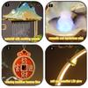 Ceramic Maitreya Buddha Incense Burner, Waterfall Lotus LED Light Ring Backflow Aromatherapy Ornament, with Incense Cones for Home Office Decor for Relaxation Yoga Gift (Crane-2) view 3
