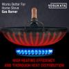 YOSUKATA Blue Round Bottom Wok Pan  14" Woks and Stir Fry Pans + 17 Wok Spatula and Ladle - Set of 2 Heat-Resistant Wok Tools view 4