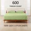Real-Giza-600-Thread-Count-Sheets-100%-My-Egyptian-Giza-Queen-Dream-Size-Pillow-Sheet-Set, Soft Silky Sateen Weave Breathable, Fits Upto 15" Deep Pockets, Long Staple Giza Cotton - Queen, Sage view 2