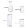 2Pcs Bedside Water Carafe Set with Cup Tumbler for Bedroom Nightstand, Water Pitcher And Cup Night Set, Glass Mouthwash Bottle for Bathroom, Clear Juice Water Pitcher, 360ml+500ml view 3