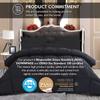 Luxurious King/California King Size Goose Down Feather Fiber Comforter Duvet Insert, Ultra-Soft 100% Egyptian Cotton Cover, 70 oz. Fill Weight, All-Season Black Stripe Comforter view 3