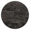 UFunhome Round Wooden Clock for Living Room/Office/Home/Kitchen Time Flies Clock Retro Wood Grain Battery Operated Non Ticking Silent Wooden Clock Easy to Read Retirement Gift 10-Inch view 1
