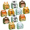 Cieovo 24 Pack Safari Animals Party Favor Cardboard Treat Box Zoo Animals Party Gift Boxes Children Birthday Party Goody Bags Treat Boxes for Jungle Theme Boys Girls Kids Birthday Baby Shower Supplies view 1
