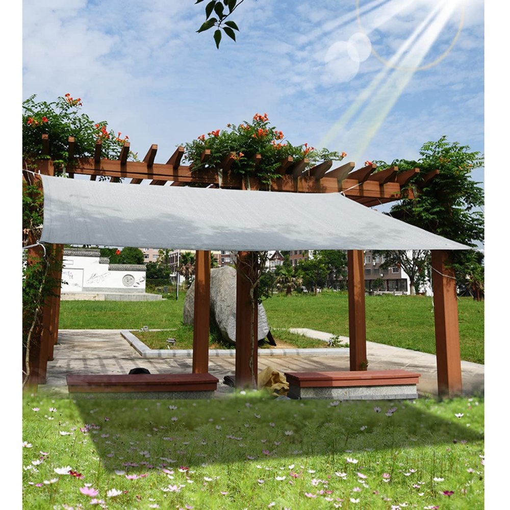 YHBZ Sunblock Shade Cloth,Swimming Pool Shade Netting,Mesh Shade Sail,Car Shade Cover,with Grommets,for Garden Patio Plant Greenhouse Kennel Pergola,2x5m(7 * 16ft)
