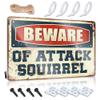 Man Cave Signs for Men Beware of Attack Squirrel Metal Sign Man Cave Stuff Mancave Stuff for Men Furniture ( Size : 30X40CM ) view 1