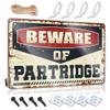 Man Cave Signs for Men Beware of Partridge Metal Sign Man Cave Stuff Mancave Stuff for Men Furniture ( Size : 30X40CM ) view 1