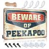 gaeruite Funny Wall Decor Beware of Peekapoo Metal Sign Football Bar Sign Random Cool Stuff ( Size : 30X40CM ) view 1