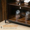 HOMCOM Industrial Buffet Cabinet Sideboard with Doors, Kitchen Storage Cabinet with Adjustable Shelves for Living Room, Bedroom, Hallway, Rustic Brown view 4