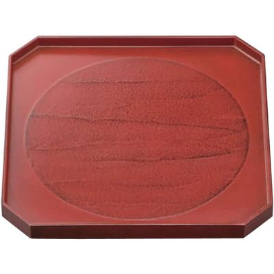 J-Kitchens Wooden 9 Square Corner Cut Obon (Bon Tray Tray) Hinomaru Neikori, Made in Japan