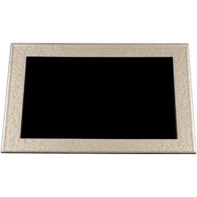 J-Kitchens Shaku 4 Long Angle Kaiseki Burner Edge Obon (Bon Tray Tray) Champagne Gold Aqua Inner Black, Made in Japan