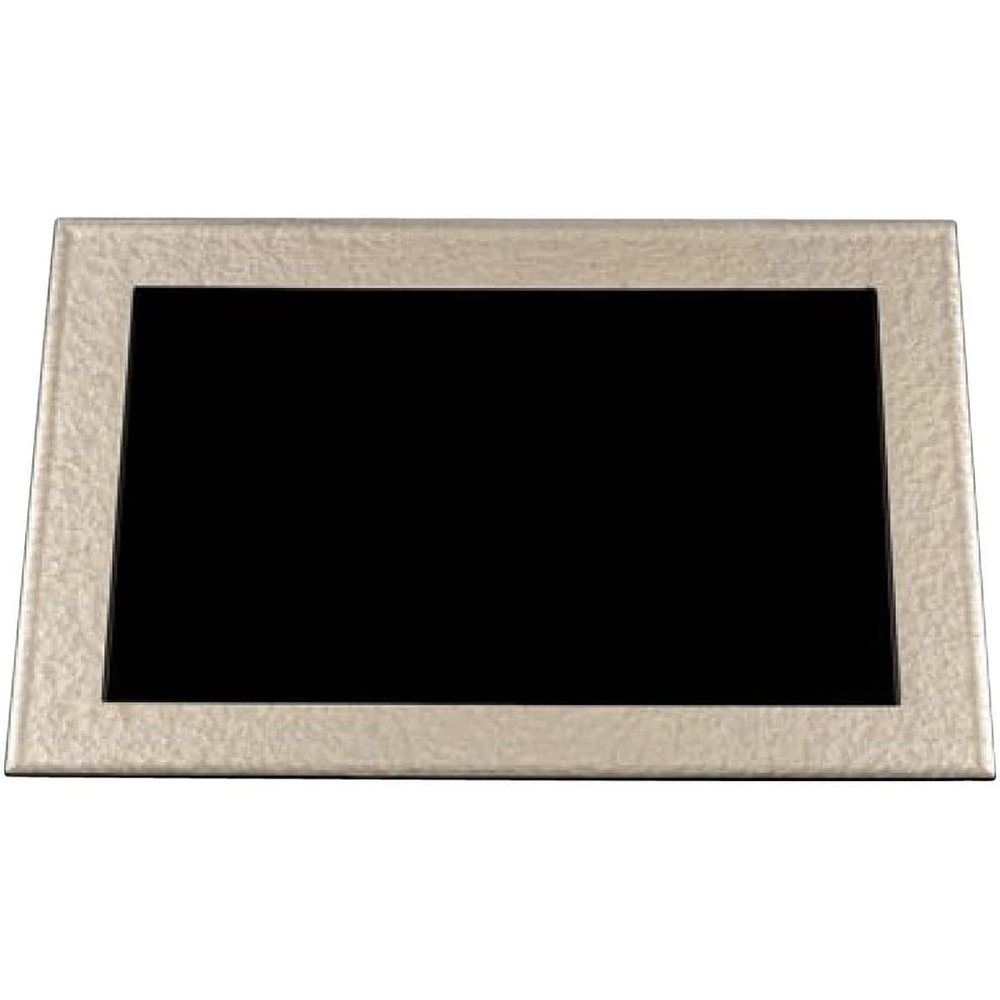 J-Kitchens Shaku 4 Long Angle Kaiseki Burner Edge Obon (Bon Tray Tray) Champagne Gold Aqua Inner Black, Made in Japan