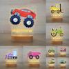 Custom Name Night Light for Kids - Personalized Cartoon Truck Night Light with LED Lighting for Child - Kids Bedroom Night Light - Personalized with Your Kid's Name (Green Tractor) view 2