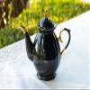 Black Gold Scallop Fine Porcelain Teapot view 2