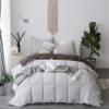 3 Piece 100% Egyptian Cotton with 1000 Thread Count Reversible Down Alternative Comforter Set Silver/Chocolate- Corner Duvet Tabs  King/Cal-King Size (94104 Inch) view 2
