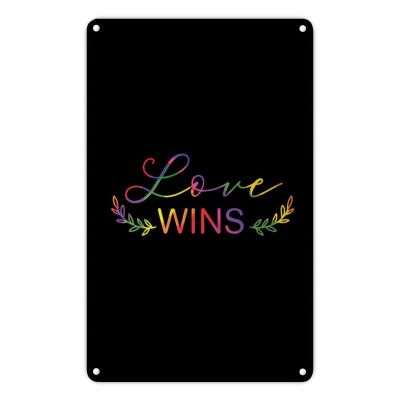10x16in Aluminum Gay Pride Vintage Metal Tin Plaque Sign for Wall Hanging Home Decor Sign Men Women Gift Made in USA