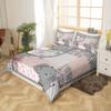 Cute Elephant Duvet Cover Cartoon Animals Bedding Set Tropical Leaves Comforter Cover for Boys Girls Kids Room Decor Kawaii Koala Lightweight Bedspread Cover Twin Size with 1 Pillow Case(No Comforter) view 2