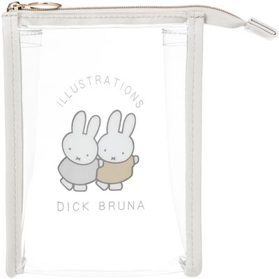 Marimo Craft DBM-1072 Miffy Clear One Point Series Clear Pouch, Gray, W 4.7 x H 5.9 x D 1.8 inches (12 x 15 x 4