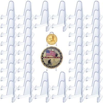 Mini Acrylic Trading Card Stand for display, Thickened, 50 Pack 1.4 In Tall