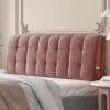 High Rebound Foam Filled Upholstered Headboard Cushion Wedge Pillow Bed Backrest Lumbar Pad Reading Pillow with Removable Cover for Daybed Bedroom Bench,A,No headboard 78.7"/200cm view 1