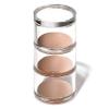 OfficeGoods 3-Tier Stackable Acrylic Holder- Stylish Desk Organizer and Storage for Office or Home Transparent Round Design with Rose Gold Metal Base view 1